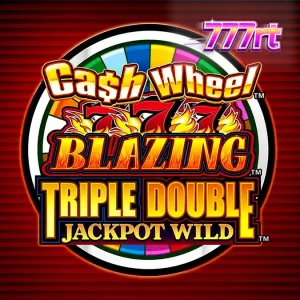 Tampilan visual mesin slot klasik Cash Wheel Blazing 777 Triple Double Jackpot Wild